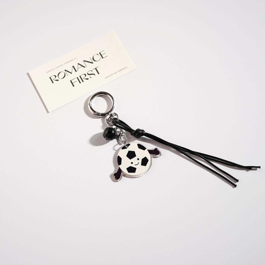 Cartoon Tennis Football Badminton Keychain For Y2k Bag Pendant Competition Activity Gifts Jewelry Decoration Accessories