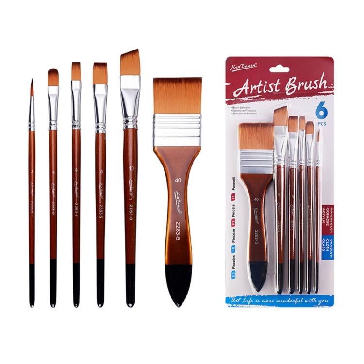 3 Set Nylon Hair Painting Brush Artist Paint Brush Watercolor Acrylic Paint Brush Drawing Supplies for Oil Painting