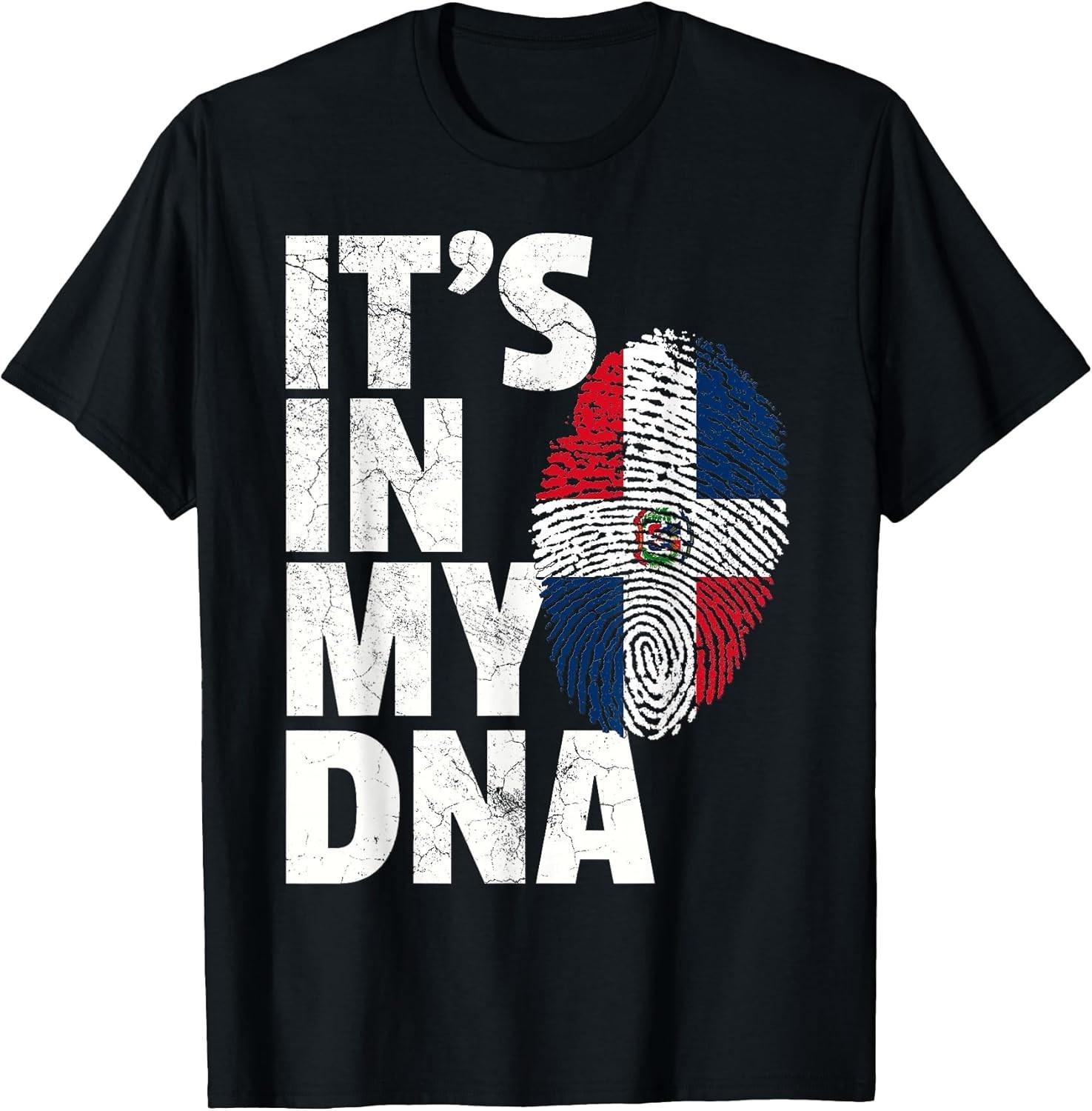 NEW LIMITED! It s in My DNA Dominican Republic Flag Pride Tee - MADE IN USA L