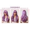 Long Wavy Wig High Temperature Fiber Purple Curly Fluffy Hair Wigs Cosplay Party Wigs for Women