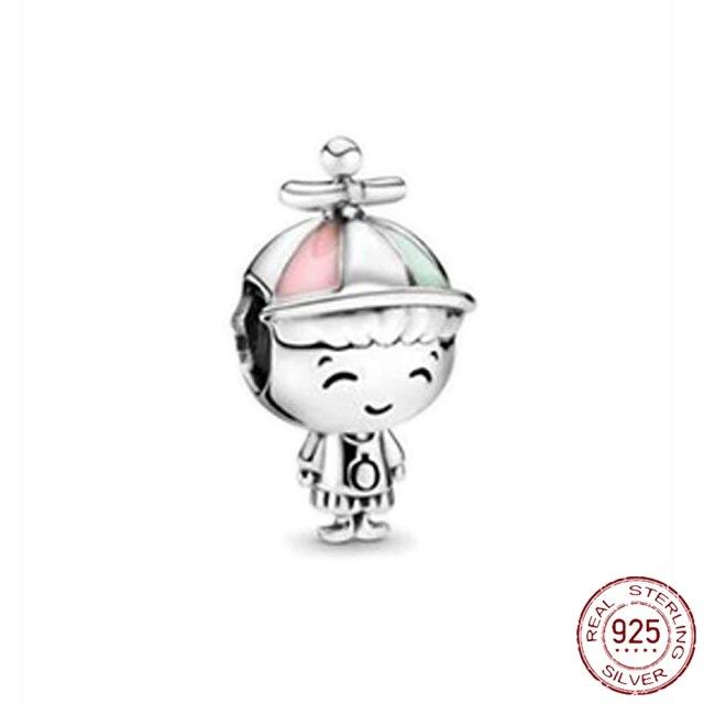 Nouveau 925 En Argent Sterling Rose Fille Garçon Rose Étincelle Entretoise Clip Charme À Perles Original De Mode Bracelet Bijoux À Bricoler Soi-Même Pour Les Femmes