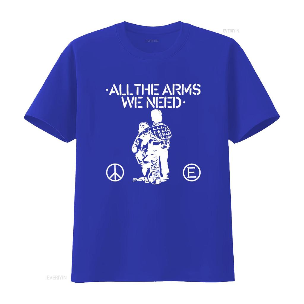 All the Arms We Need 2 Sided T Shirt Punk Crust Thrash Animal Rights Peace Equality Love vintage Washed streetwear Comfortable