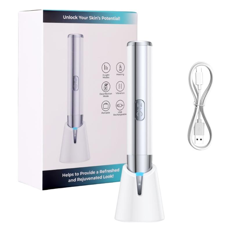 Eye Lift Wand,Rechargeable Facials Massager Vibrating Eye Massager with Heating for Dry Eyes,Dark Circles Puffiness, 1