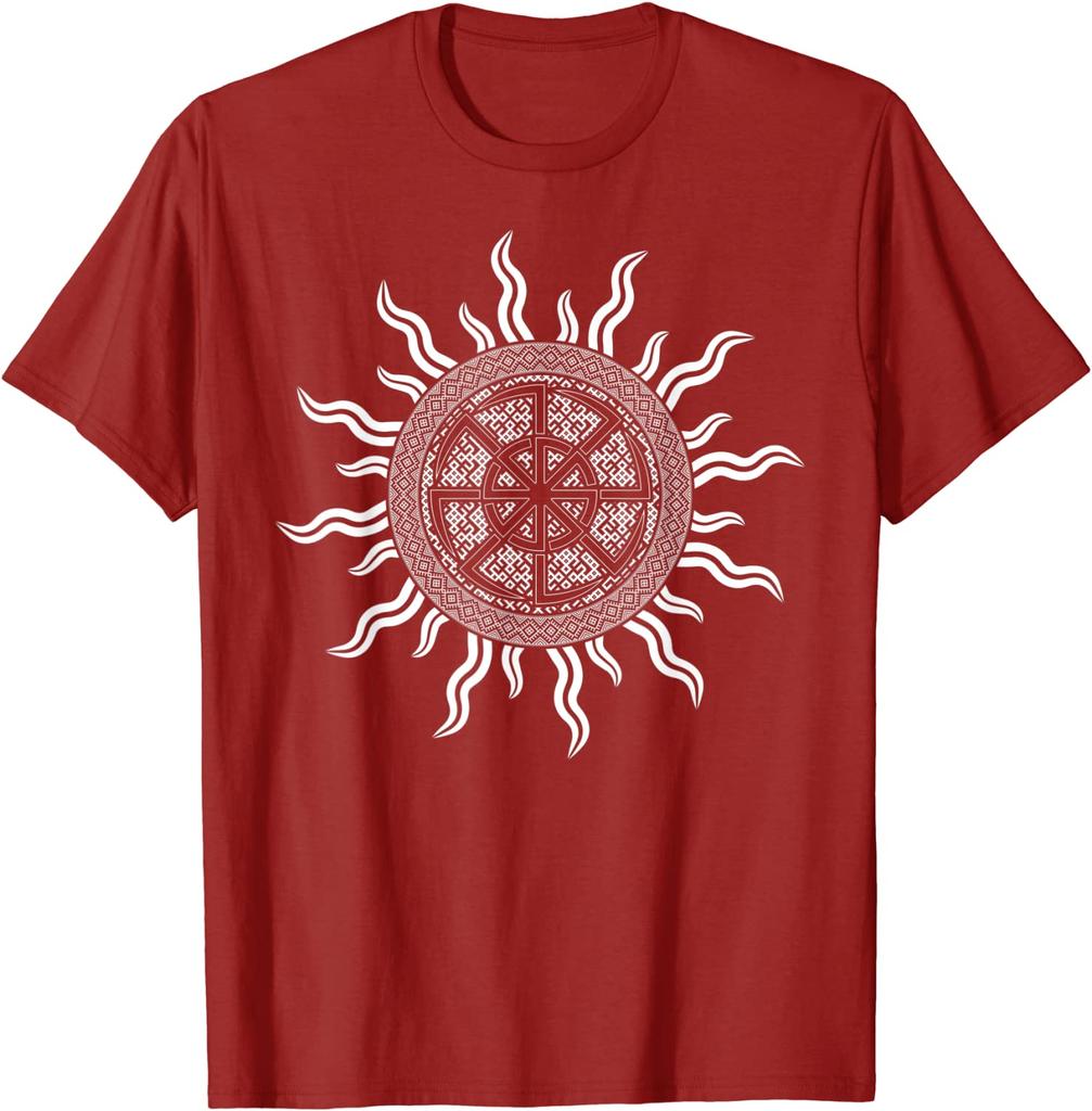 Double Kolovrat Slavic Heritage Sun God Deity Symbol TShirt Summer Cotton ONeck Short Sleeve Mens T Shirt New S3XL