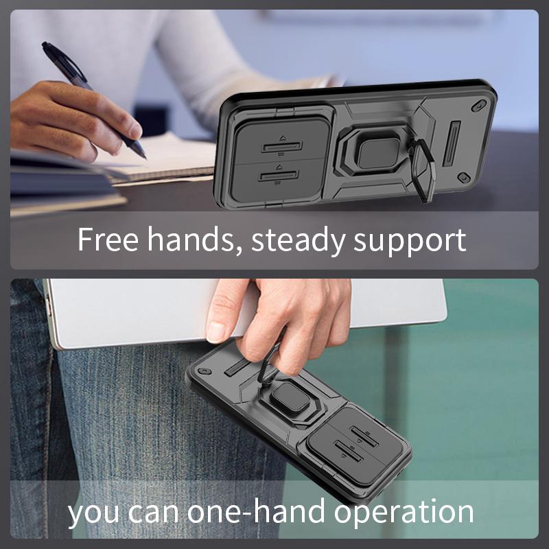 Armor Funda für POCO M8 / M8 Pro 5G Hülle Schiebbarer Kamera-Ringständer Schutz Rückseite Stoßfest Capa