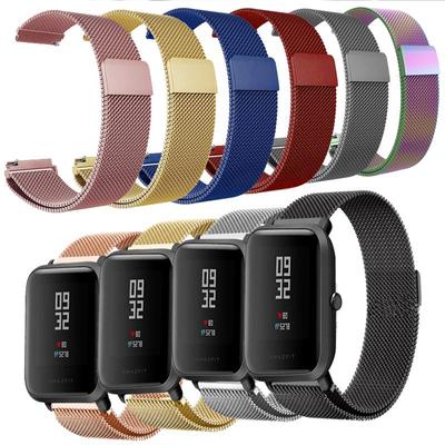 Milanese Loop Band For Amazfit Bip S Strap Stainless Steel Samsung Galaxy Watch 46mm Milanese Bands 20mm 22mm 18mm 24mm 23mm