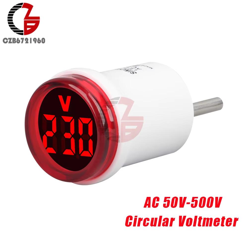 LED Digital Voltmeter Voltage Meter Tester Monitor Car Motorcycle Volt Tester EU Plug Voltmeter Voltage Measurement AC 50-500V