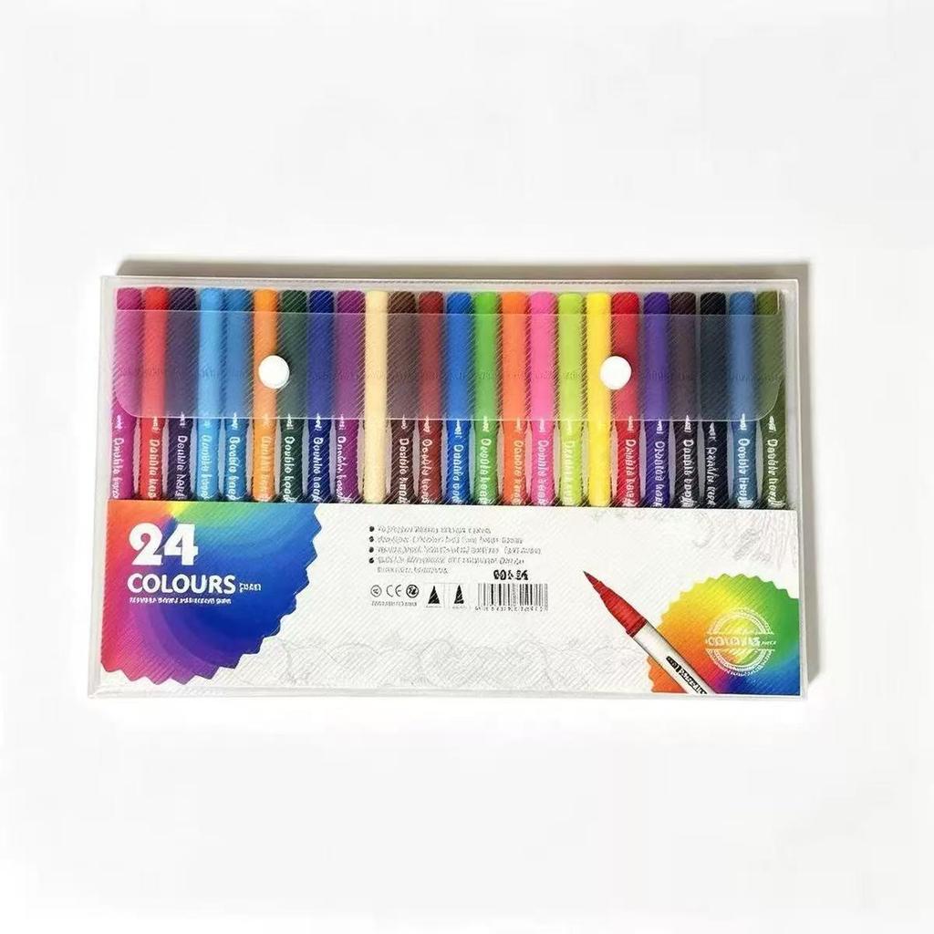 Watergedreven Dubbelzijdige Aquarel Pen Set met Gekleurde Fijnliner en Zachte Punt