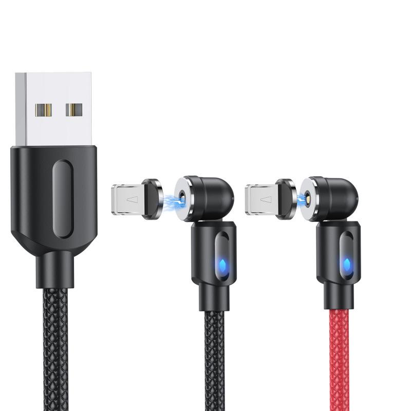 540 Grad drehbares magnetisches Datenkabel Ladekabel Kupferkern Starke magnetische Kraft