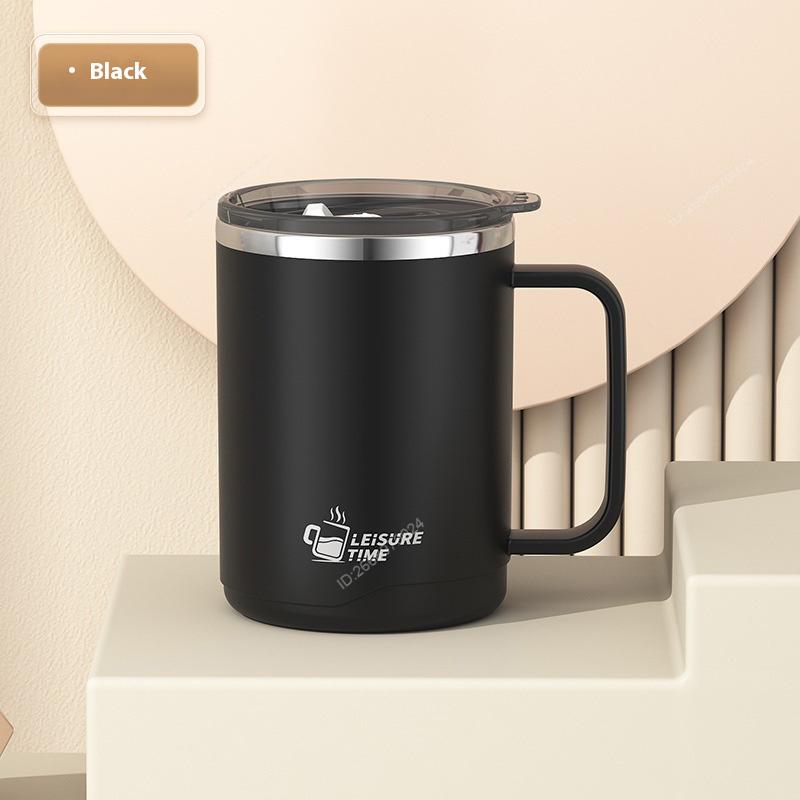 304 Stainless Steel Double-Wall Insulated Creative Simple Travel Mug with Lid Ideal for Tea and Beverages Durable Stylish Design