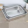Siguang Thickened 304 Stainless Steel Flat Rectangular Utility Tray
