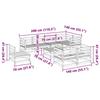 VidaXL Salon de jardin 9 pcs bois de pin massif 3299508