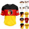 Unisex Casual Sports T Shirt Germany Print Short Sleeve Crew Neck Top Lightweight Comfortable Fit for Daily Wear