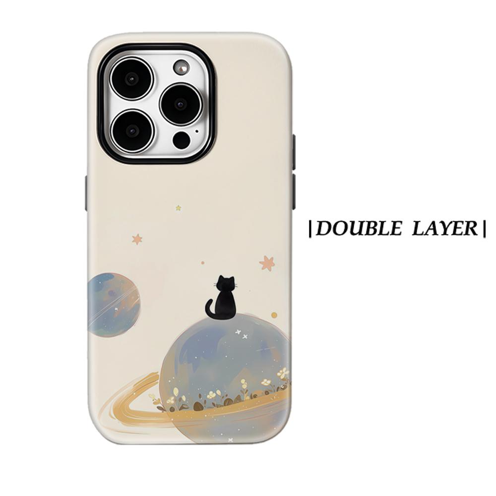 Cosmic Black CatFor Magnetic Phone Case for IPhone 17 16 15 14 13 Pro Max Plus Single Double-layer Tough Case