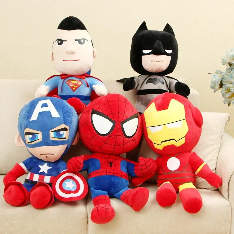 Large Cartoon Superhero Plush Toys Cute Stuffed Dolls Soft Action Figure Gifts For Kids Boys Girls
