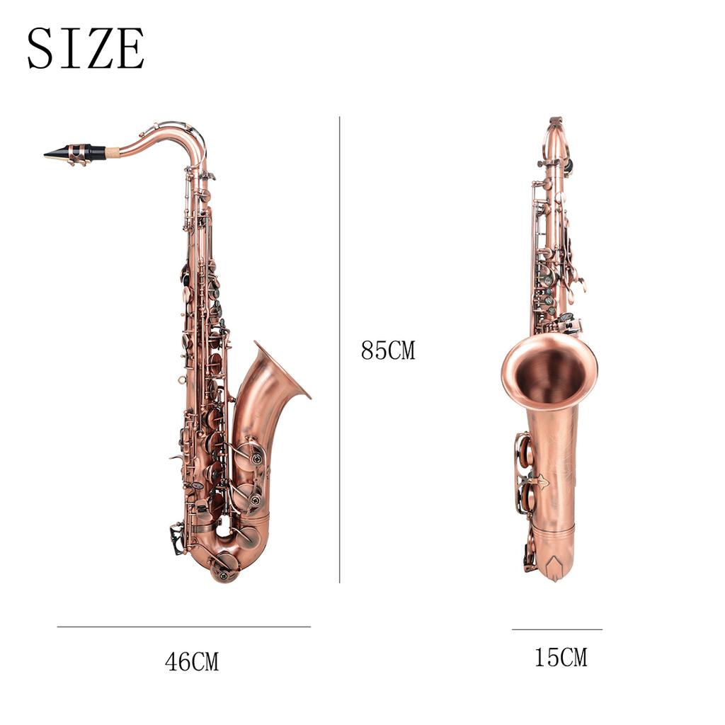 SLADE Tenor Saxophone Multi-materials Selection Sax Brass Body Professional Woodwind Instrument with Case Gloves Accessories