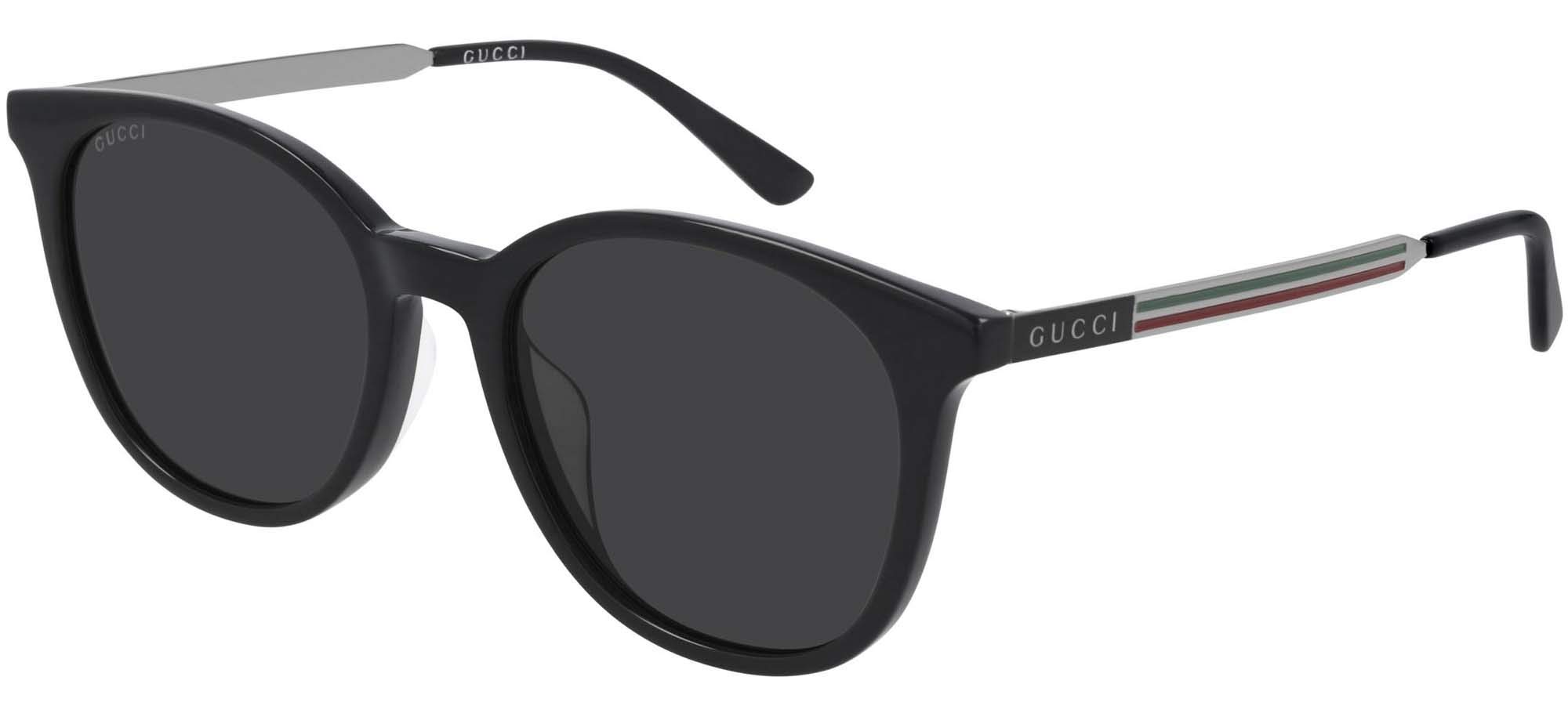 

Gucci Sunglasses Asian Fit GG0830SK 001 Black Ruthenium Grey Men s