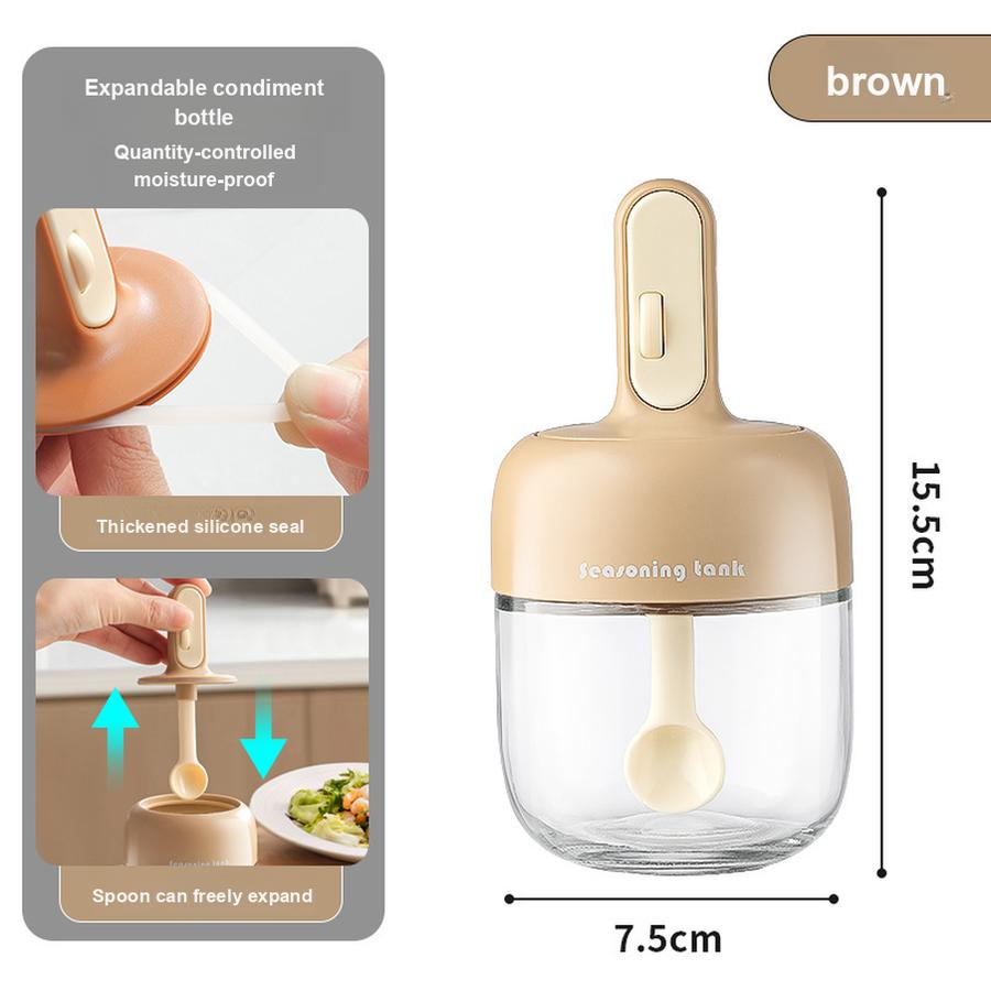 Seasoning Can Salt MSG Spice Box Household Kitchen Airtight Moisture-Proof Seasoning Bottle Dispenser Salt Bottle