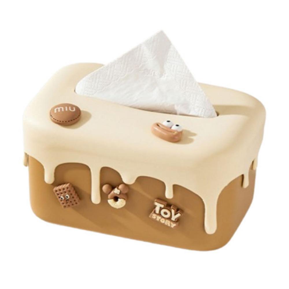 Cream Style Paper Towel Holder Plastic Napkin Storage Case Nordic Paper Towel Dispenser  Household
