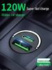 120W Dual Fast Charge Invisible Car Lighter Adapter
