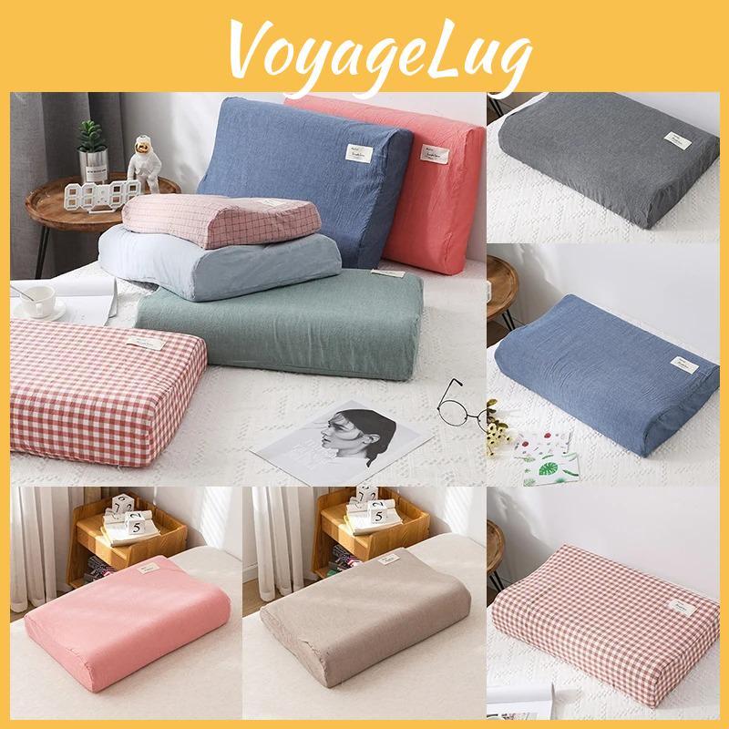 Cotton Pillowcase Latex 30x50cm For Home Bedroom Sleeping Washable Memory Pillow Cover