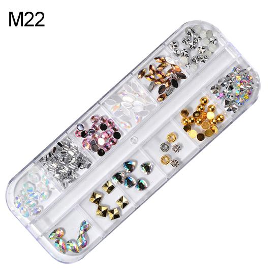 Sfaturi mixte pentru arta unghiilor DIY cu strasuri pentru decorare cu bile rotunde instrument de manichiura