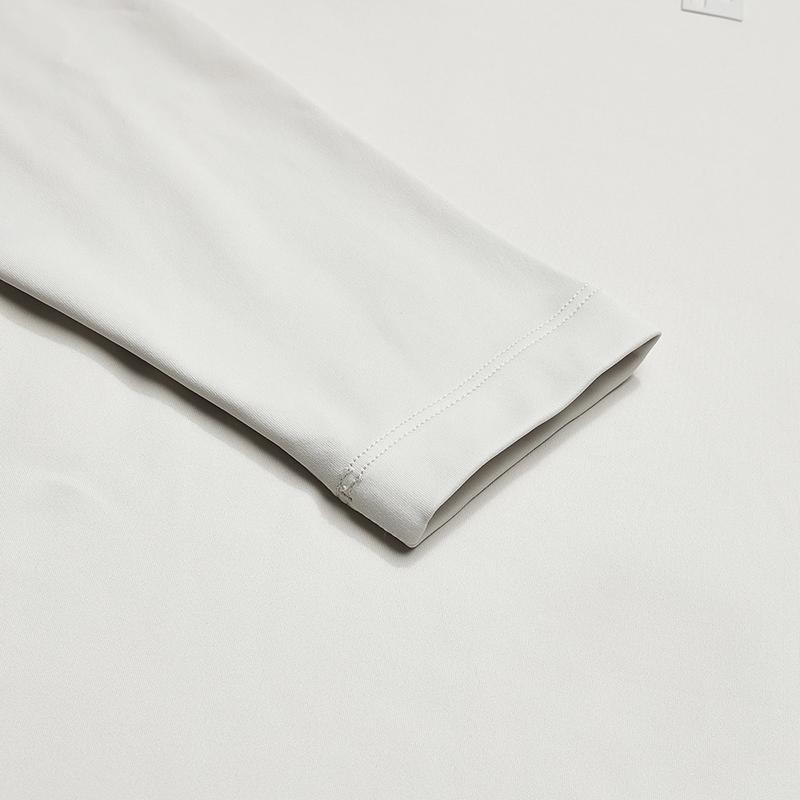 Fila Golf Series Simple Texture Casual Sports Golf Versatile Comfortable Knitted Long Sleeve Polo Shirt Men Tops Cloud-Gray A11M615210FGY