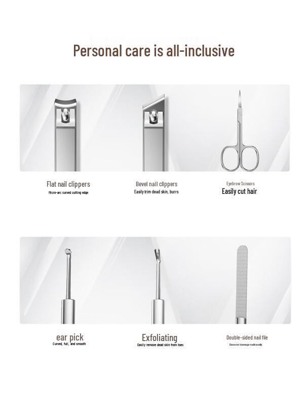 SEESOO 6-Piece Nail Clipper & Manicure Set