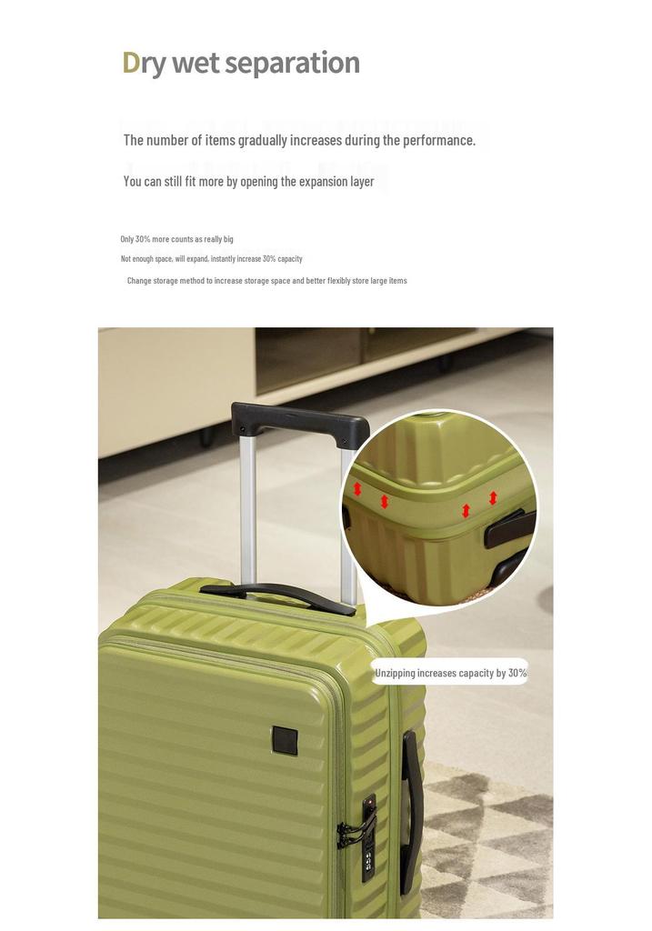 20-inch Expandable Carry-on Luggage with Side Opening and Lock - Men's Travel Set Option
