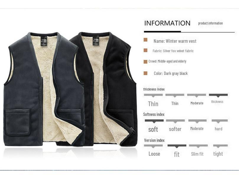 Herren Koreanischer Stil V-Ausschnitt Weste: Herbst- & Winterwärme, Trendige Weste mit Samt.