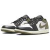 Air Jordan 1 Low Black Toe Medium Olive Unisex Sneakers Green White 553558-092