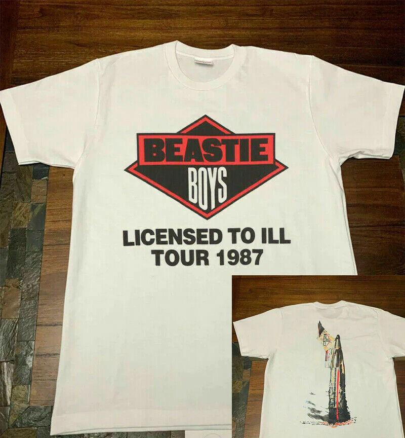 RARE VINTAGE 1987 BEASTIE BOYS LICENSED TO ILL T-SHIRT DE CONCERT TAILLE HOMME S - 5XL T-Shirt Unisexe