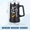 Livole Vacuum Insulated Beer Stainless Perfect Gift for Dishwasher Beer Ice Black Mug, 0.7L, Steel, Men, Birthday, Father's Day, Cold/Hot Insulation,
