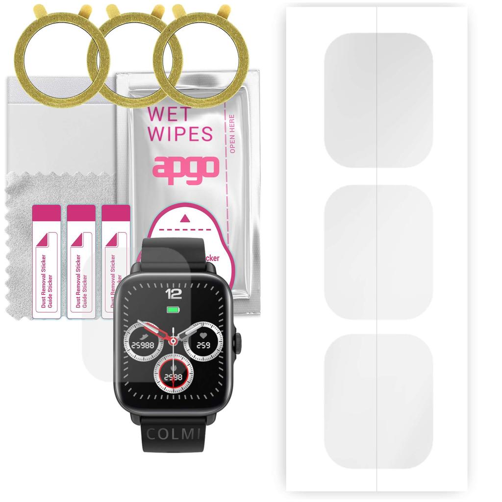 3x Apgo Hydrogel Screen Protector for Colmi P28 Plus Chip App Unisex, Hydrogel Film, with Positioning Layer Easy Installation