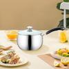 Compact Nonstick Cooking Pot with Glass Cover for Milk And Sauces