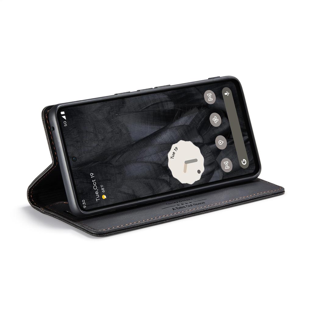 For Google Pixel 8 Pro Wallet Case AUTSPACE A01 Leather Stand Cover with RFID Blocking Card Holder