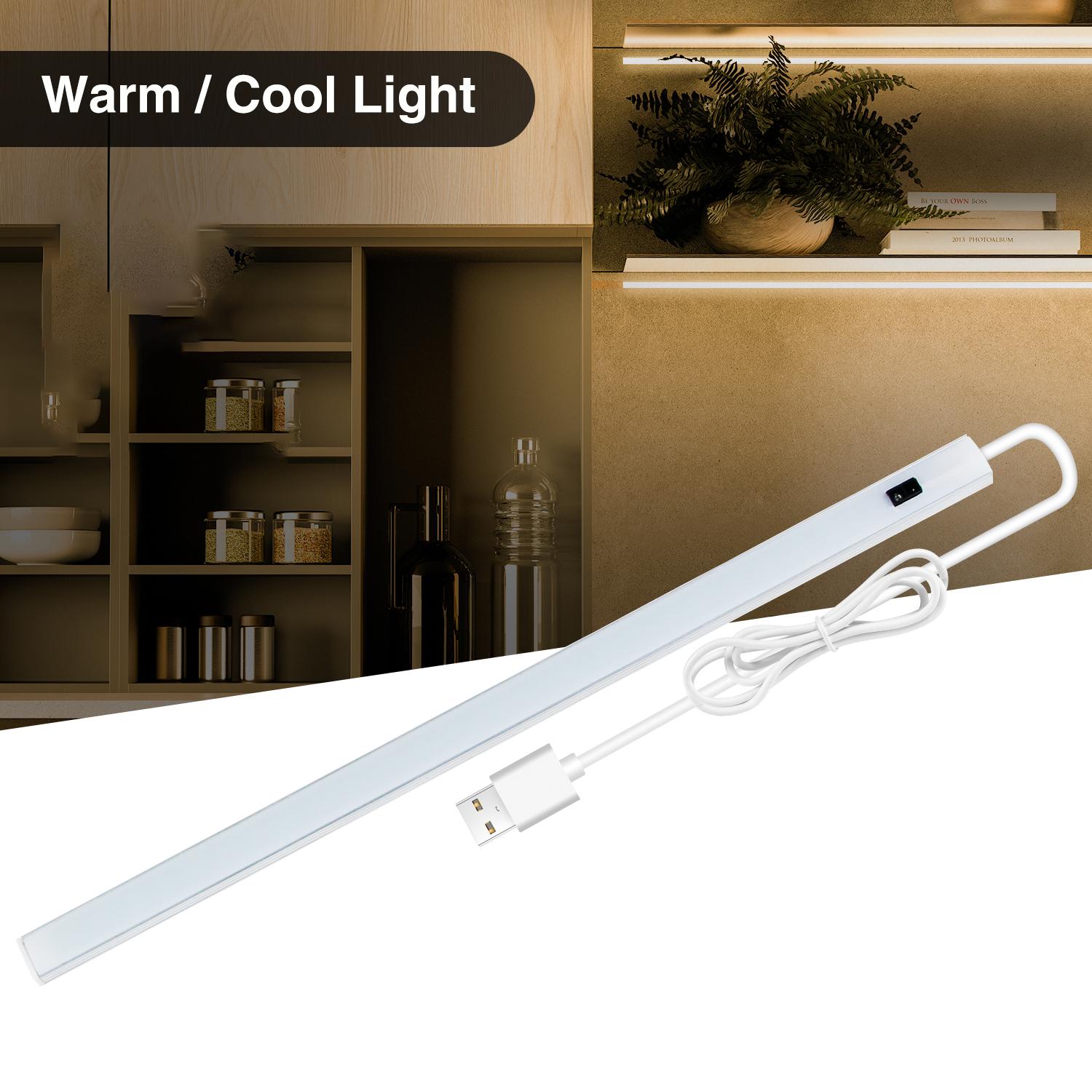 

35 LEDs Motion Sensor LED Under Cabinet Night Light Human Body Induction Long Strip Lamp for Closet Wardrobe 0.4m White