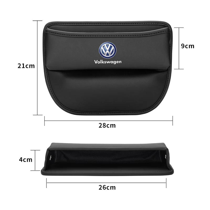 For Volkswagen Car Seat Gap Organizer Leak-Proof Storage Box Side Seam Plug For VW GTI Polo Golf Passat Tiguan Arteon Touareg Ta