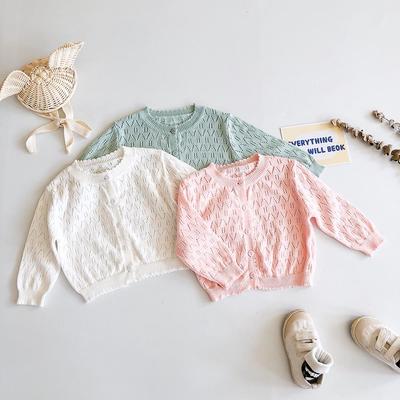 2024 Frühling/Sommer Süße Prinzessin Strickjacke: Langarm, einfarbig, Sonnenschutz, in 3 Farben erhältlich
