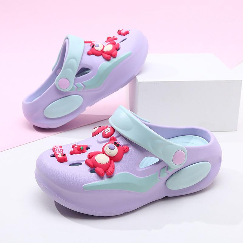 Colorful Girls Summer Clogs Lightweight Breathable Nonslip Outdoor Beach Footwear