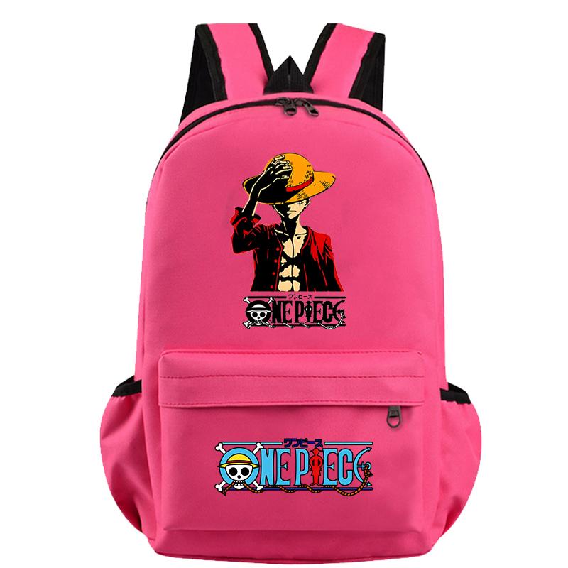 Anime One Piece Bag Large Capacity Sweet Soft Backpack for Boy Girl Children Teenager Back To School Bag Leisure Travel Bag College Canvas Bagpack