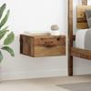 Wall Mounted Nightstand Reclaimed Wood Look 35 x 35 x 20 cm
