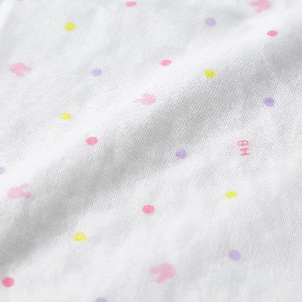 MIKI HOUSE HOT BISCUITS Gauze Towel Baby Clothes for Boys and White and One Size Fits Set, Newborns, Girls, Pink, All, 76-8038-493