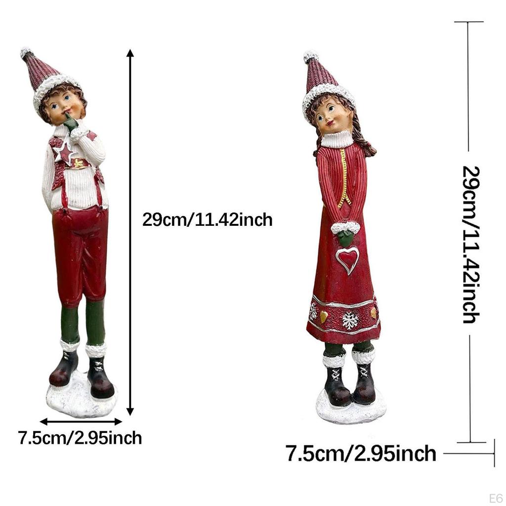 Christmas Resin Characters Keepsake Gifts Collectible Figurine Xmas Decor for Living Room Office