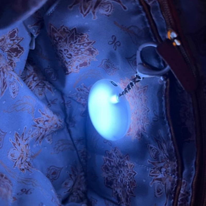Practical USB Rechargeable Touch Sensor Night Light Keychain Charm Pendant for Handbags and Backpacks With Soft Glows