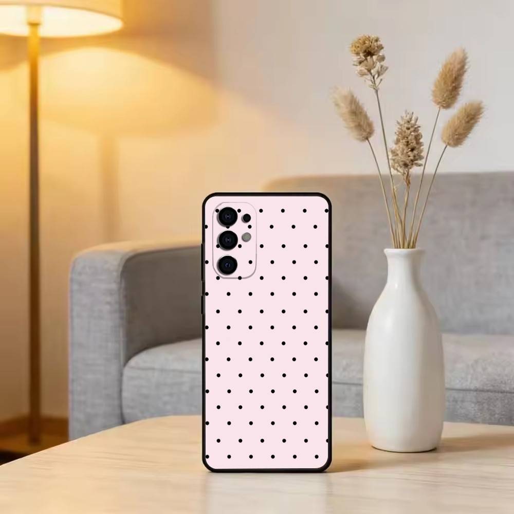 Classic Polka Dot Phone Case For Samsung S25,S24,S21,S22,S23,S30,Ultra,S20,Plus,Fe,Lite,Note,10,Black Cover