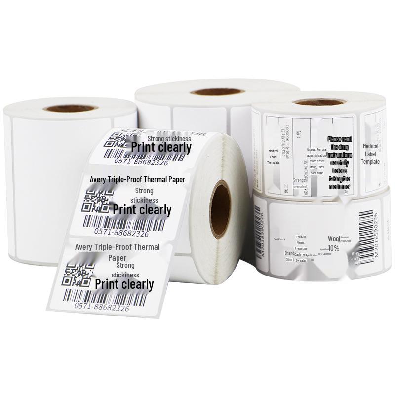 Aili Water-Resistant Thermal Label: Blank Self-Adhesive Barcode Stickers for Food Packaging
