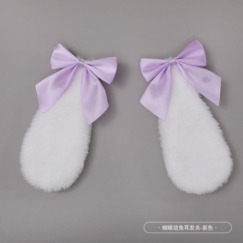 

A lolita lolita bow lo rabbit ears hairpin edge clip pair headdress cartoon hairpin