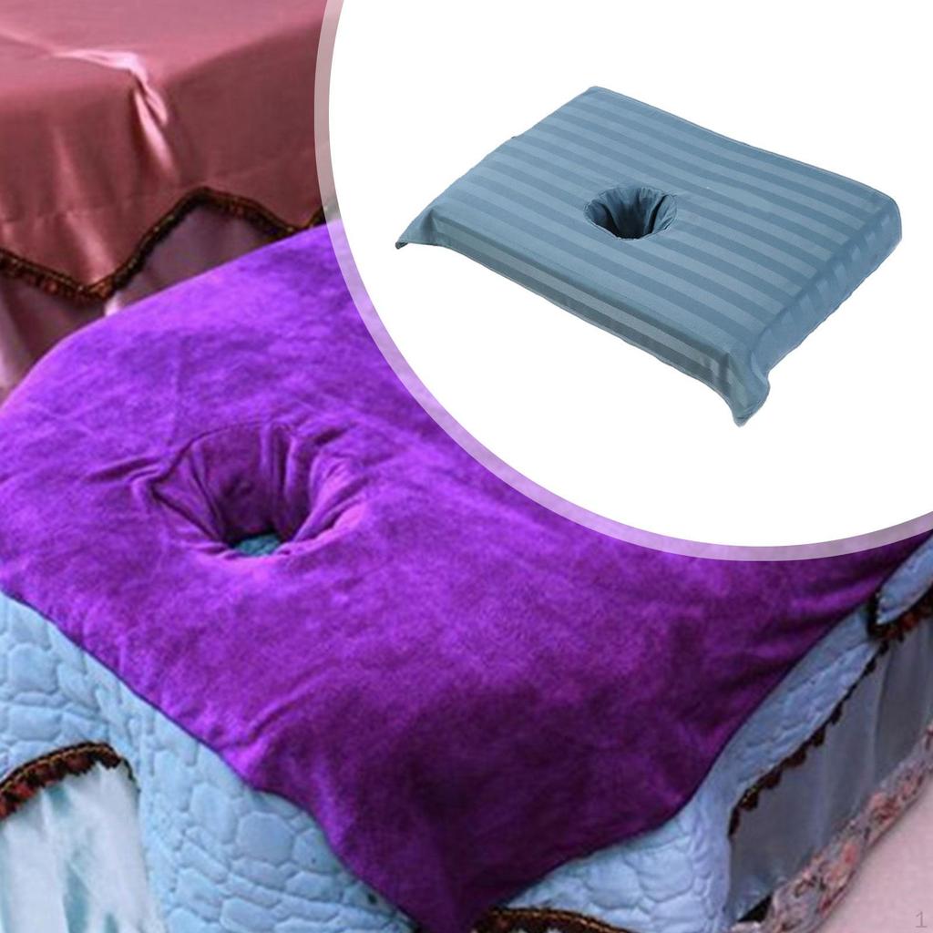 Beauty Bed Sheet Full Cover, Massage Face Towel with Breath Hole, Cotton Table