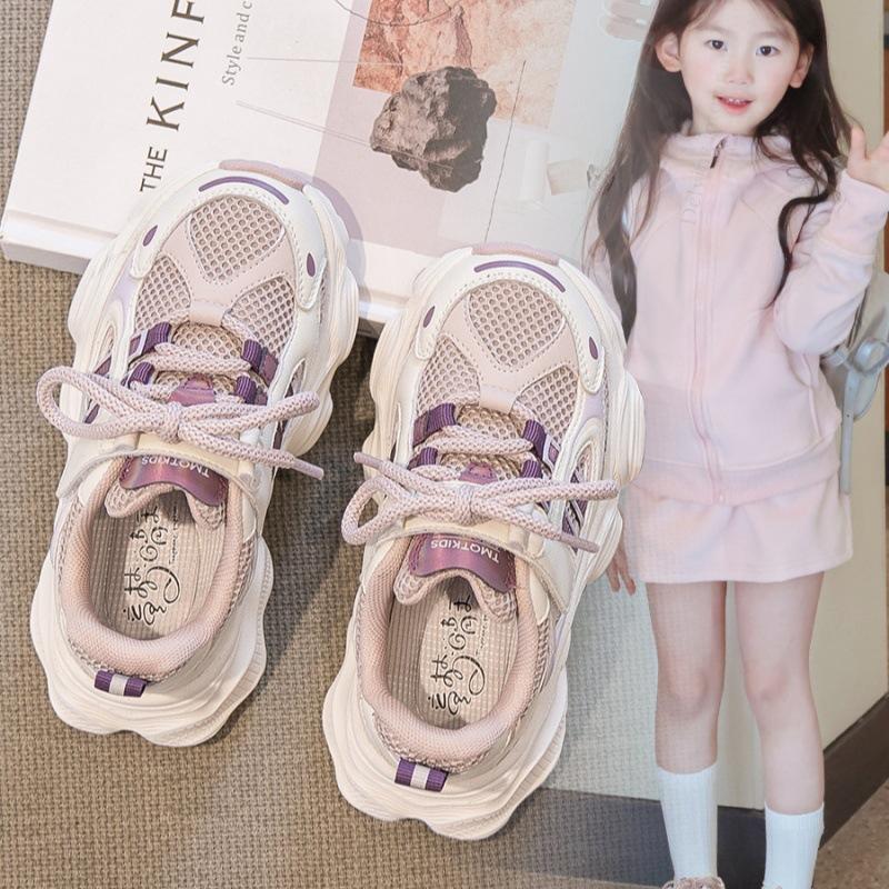 Dívčí prodyšné sportovní boty Dětské tenké ležérní boty Dívčí lehké boty pro tátu